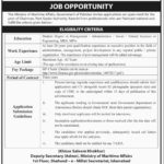 Ministry of Maritime Affairs Islamabad Jobs 2019 for the post of Chairman PQA
