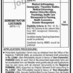 Peoples University of Medical & Health Sciences for Women Jobs 2019 for Teaching Faculty