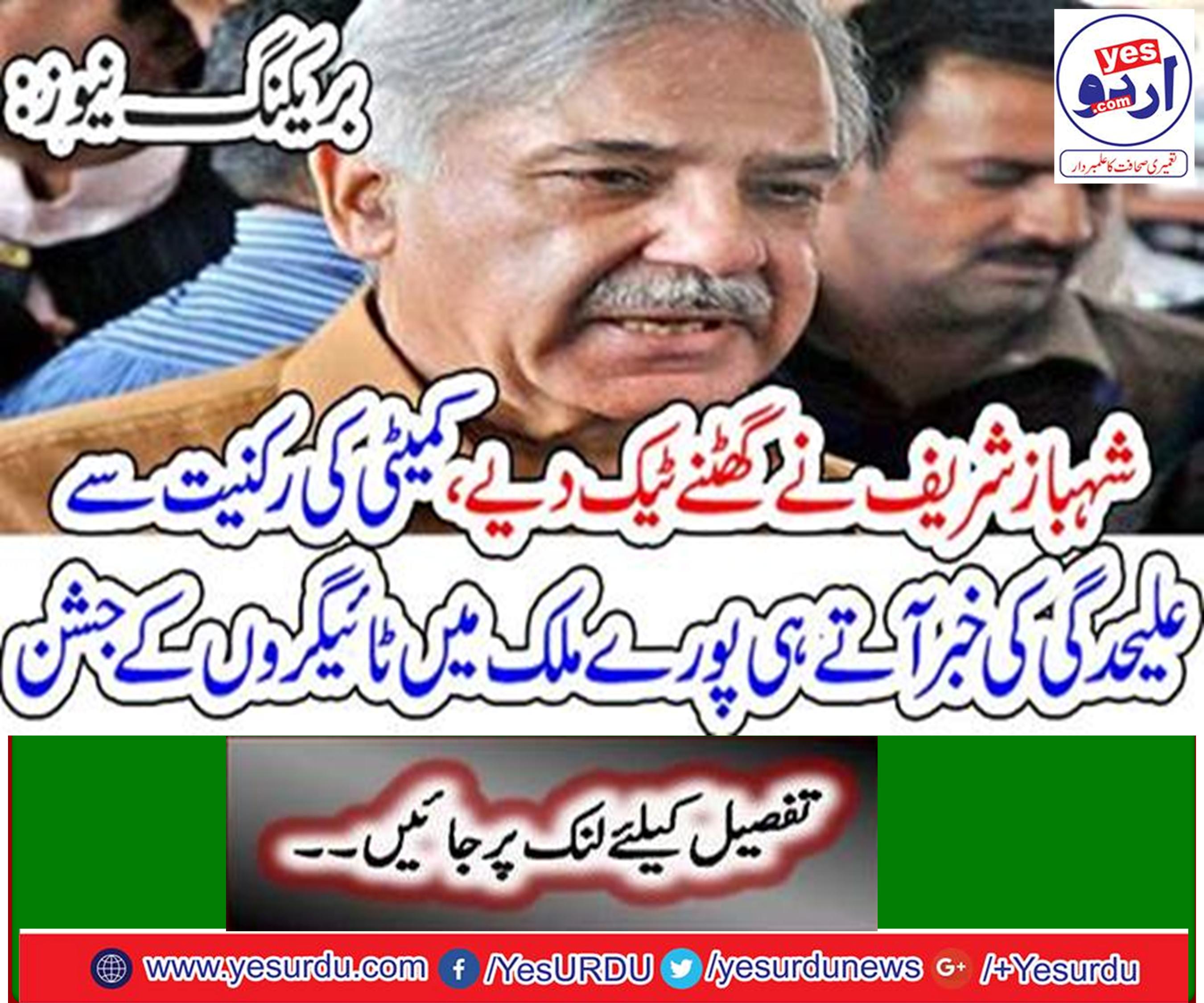 Shahbaz Sharif knees