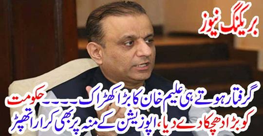 AFTER, ARREST, ALEEM KHAN, GIVEN, BIG, STATEMENT, AGAINST, GOVT, AND, OPPOSITION, TOO