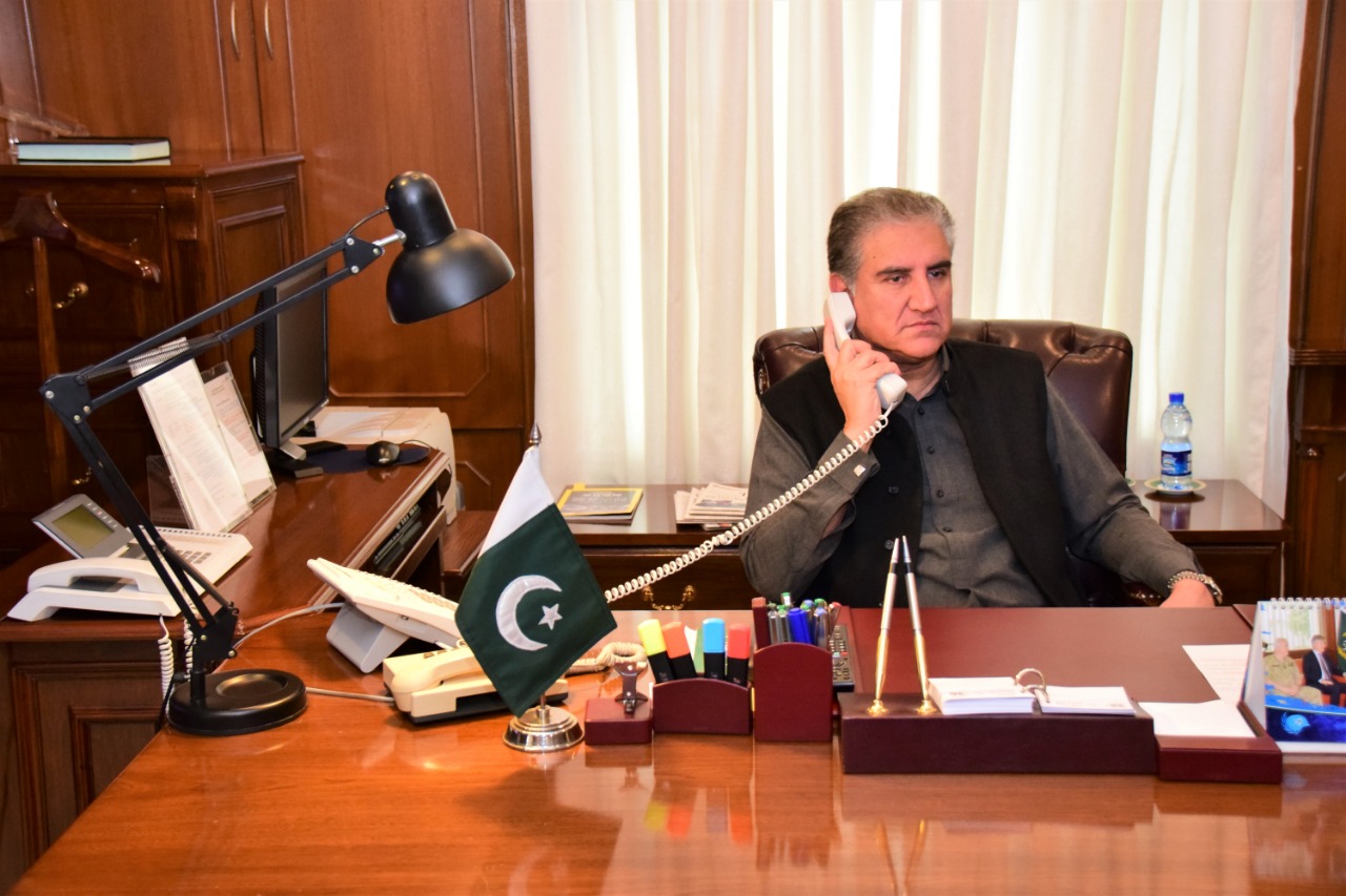 سیکرٹری آف سٹیٹ برائے امور خارجہ و دولت مشترکہ جیریمی ہنٹ کا وزیر خارجہ مخدوم شاہ محمود قریشی سے ٹیلفونک رابطہ