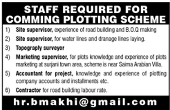 Karachi Housing Scheme Jobs 2019 for Engineers, Site Supervisors, Accounts, Topography, Marketing & Contractors