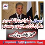 Foreign Minister Shah Mehmood Qureshi announces to sprinkle India in the morning after Indian attack on night last night