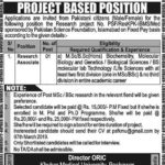 Khyber Medical University Jobs 2019 for Research Associate