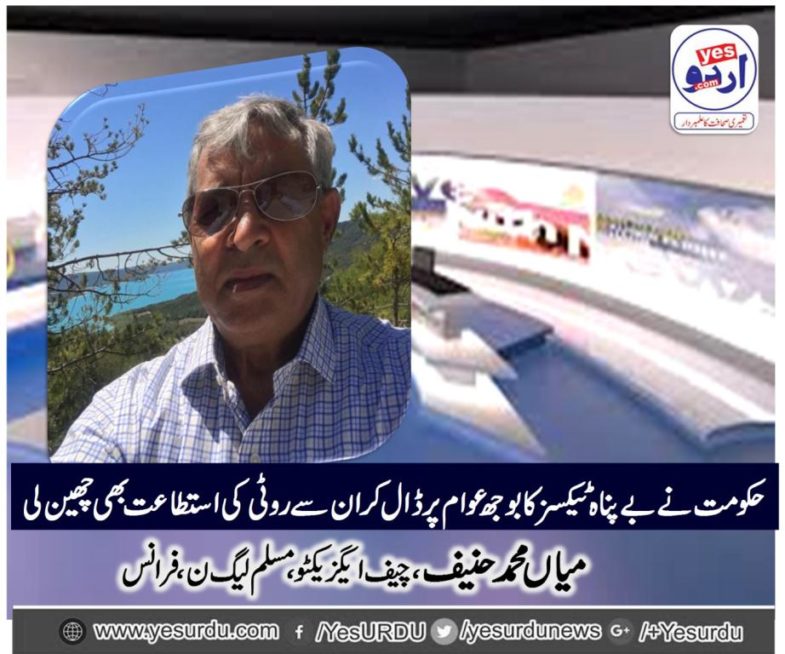 Mian Muhammad Hanif, chief executive, pmln, france