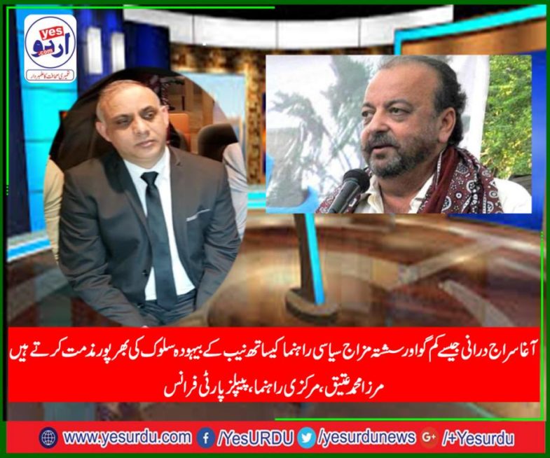 Mirza Atiq, senior, leader, PPP, France