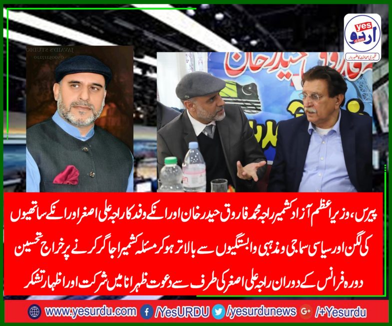 raja ali asghar, senior, leader, PMLN, France