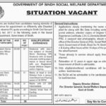Sindh Social Welfare Department Jobs 2019 for 6+ Assistant Officer, Jr Clerk, Auxiliary Worker and Support Staff