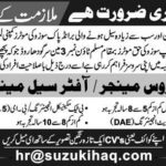 Suzuki Motors Faisalabad Jobs 2019 for DAE / Engineering, Service Manager and After Sale Manager