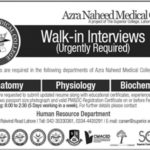 Azra Naheed Medical College Lahore Jobs 2019 for Demonstrators / Teaching Faculty (Walk-in Interviews)