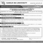 Sukkur IBA University Jobs 2019 for Office Assistant, Clerk / Computer Operator and IT Staff (Disable Quota)