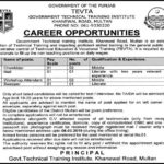 TEVTA Punjab Jobs 2019 for 6+ Support Staff