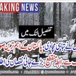 Due to severe snowfall, Balochistan's land route broke out with Punjab, Sindh and Khyber Pakhtunkhwa