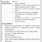 Lawrence College Murree Jobs 2019 for Teaching Faculty