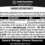 Fauji Foundation Jobs 2019 for Manager / Strategy & Investment