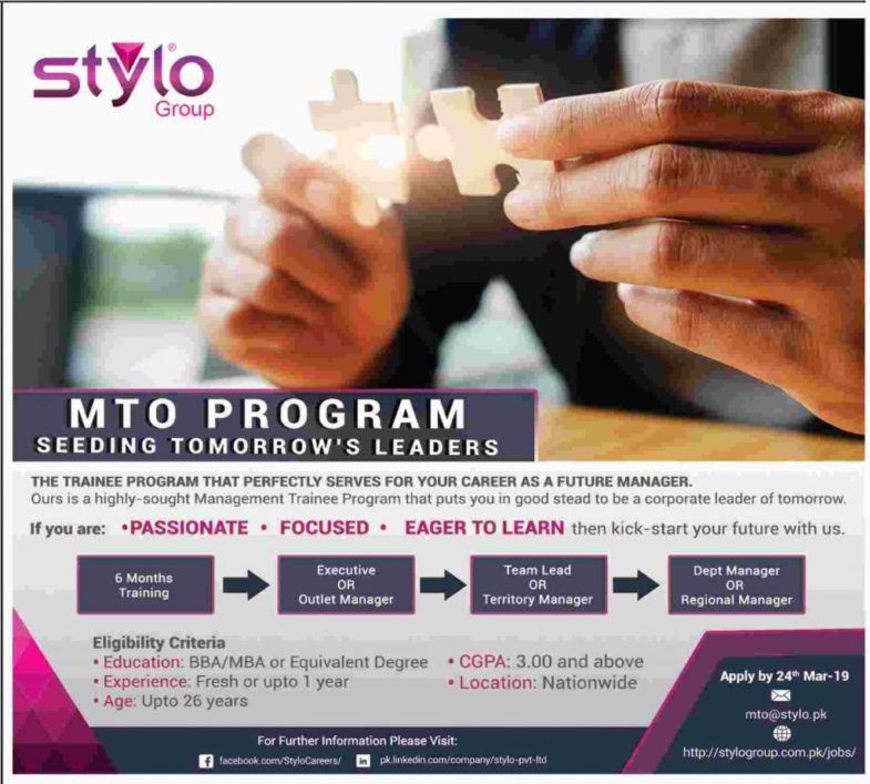 Stylo Group MTO / Training Program 2019 (All Pakistan)