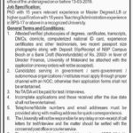 University of Malakand Jobs 2019 for Registrar