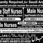 Nurses (Male/Female) Required for Hospitals in Saudi Arabia
