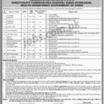 Health Department Sindh Jobs 2019 for 243+ Jr Clerks, DOT Facilitators, Field Assistants, Accounts, Technicians, Para Medical & Other Posts (Download NTS Form)