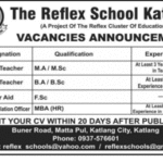 Reflex School Katlang Jobs 2019 for Parent Relation Officer and Teachers