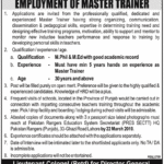 Pakistan Rangers Jobs 2019 for Master Trainer