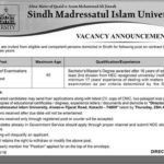 SMI University Karachi Jobs 2019 for Controller of Examinations