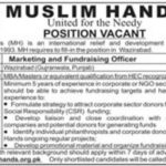 Muslim Hands NGO Pakistan Jobs 2019 for Marketing & Fundraising Officer Posts