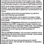 Punjab Saaf Pani Company (PSPC) Jobs 2019 for Legal Advisor