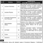 Garrison Cadet College Kohat Jobs 2019 for Admin, IT, Teaching & Other Posts