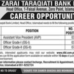 ZTBL Bank Jobs 2019 for 13+ Office Grade-I/II and AVP Posts