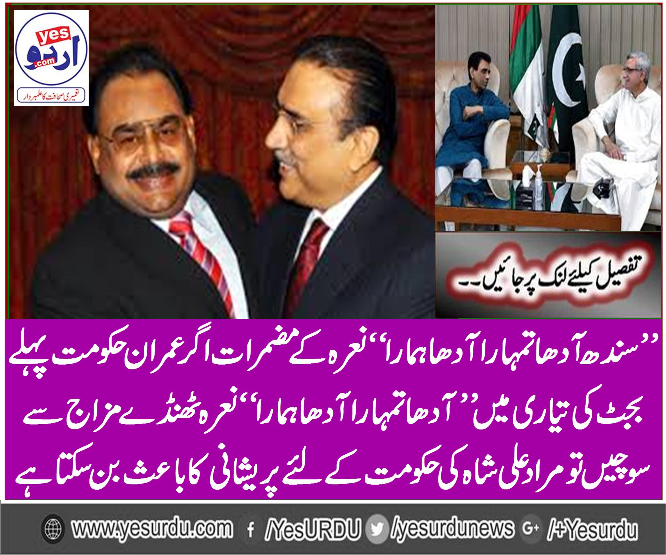 "Sindh half your half our" discomfort of slogan