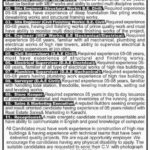 Karachi Reputed Company Jobs 2019 for Engineering, Admin, DAE, Sales/Marketing and Other Staff