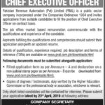 Pakistan Revenue Automation (PRAL) Jobs 2019 for Chief Executive Officer / CEO