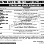 Fazaia Inter College College (Murree) Jobs 2019 for Teaching & Non-Teaching Staff