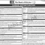 Bank of Khyber (BOK) Jobs 2019 for 14+ Posts in Multiple Divisions