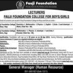 Fauji Foundation Jobs 2019 for 14+ Teaching Staff (Rawalpindi)
