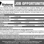 Shalamar Medical & Dental College Lahore Jobs 2019 For Medical & Teaching Faculty Posts