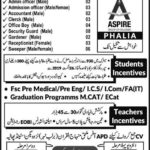 Aspire College Phalia Jobs 2019 for 73+ Teaching & Non-Teaching Staff