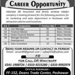 Adamjee Life Assurance Jobs 2019 for 55+ Unit Managers, Financial Advisors, Business Development Manager and Sales Consultants