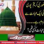 The Holy Prophet (PBUH) deprived the entire life from worshiping a person. Who was this worship?