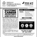 Ripah International University Jobs 2019 for Teaching Faculty