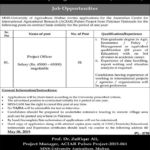 MNS University Agriculture Multan Jobs 2019 for Project Officer