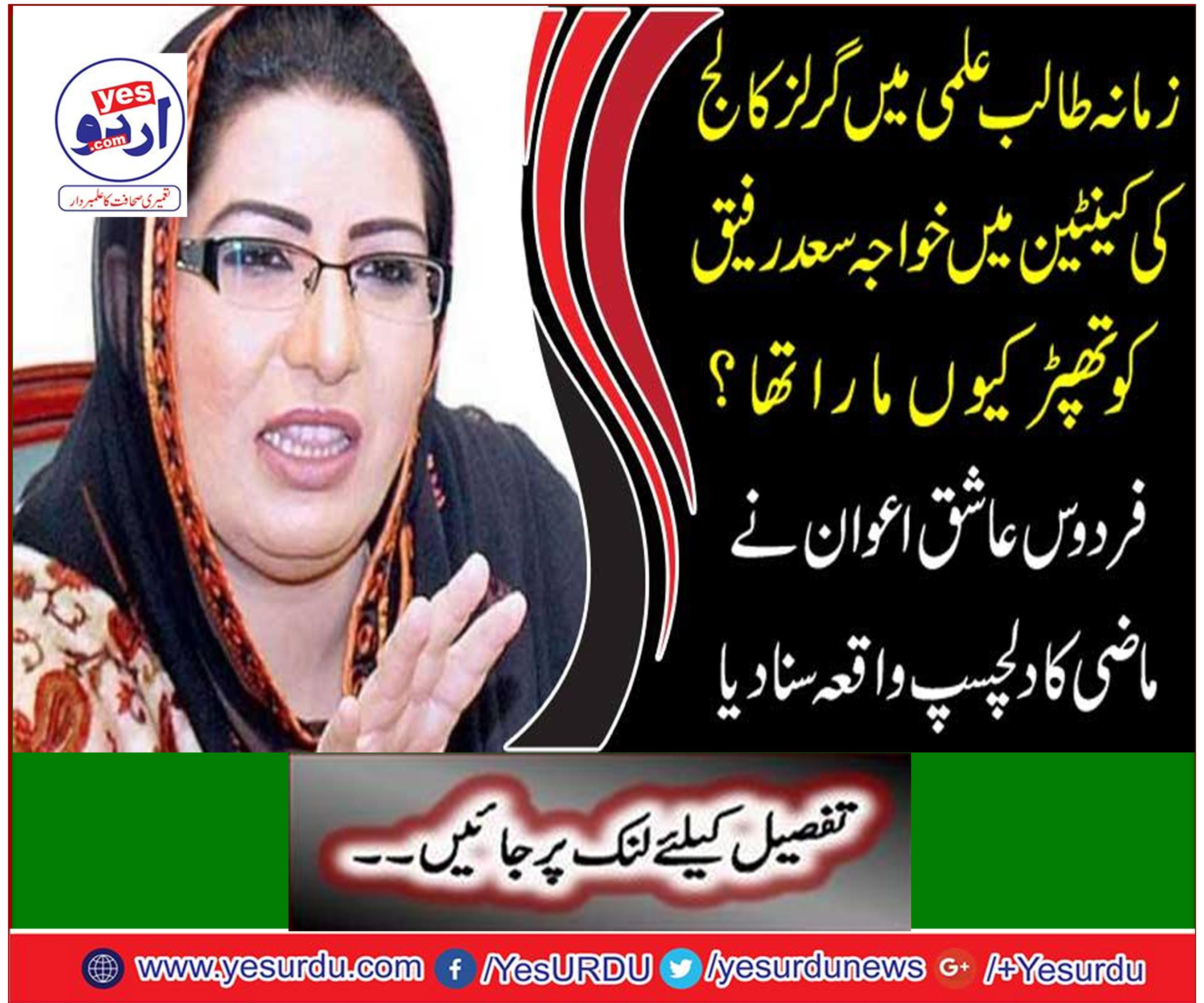 Firdous Ashiq Awan heard the past interesting incident