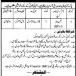Pak Army Jobs 2019 for Mess Waiter in Rawalpindi