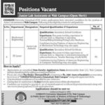 COMSATS University (Wah Campus) Jobs 2019 for 5+ Jr Lab Assistants (IT / Engineering)