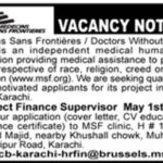 Medecins Sans Frontieres (MSF) Jobs 2019 for Project Finance Supervisor