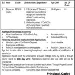 Cadet College Kohlu Jobs 2019 for Dispenser