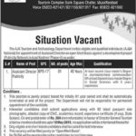 Tourism & Archaeology Department AJK Jobs 2019 for Assistant Director Publicity