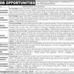 Progressive Organization (Islamabad/Rawalpindi) Jobs 2019 for Admin Assistant, Admin, Accounts, Cashier, Purchaser, Stores Assistants & Other Posts