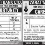 ZTBL Bank Jobs 2019 for Officer Grade-II, Vice Presidents and Assistant/Executive Vice Presidents